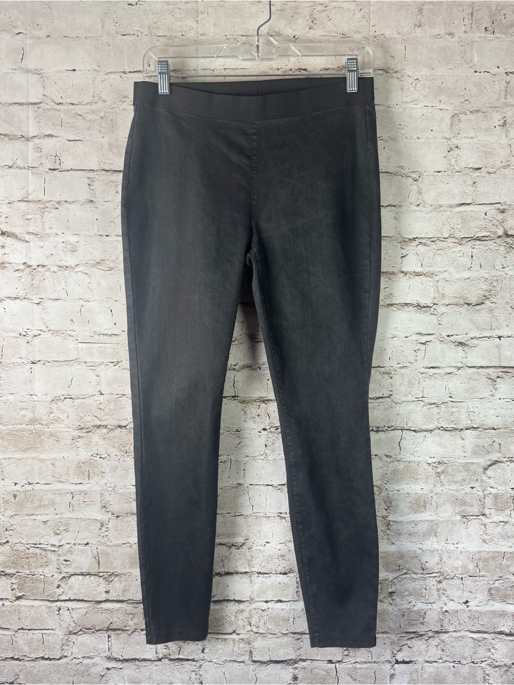 Eileen Fisher Women's Size PS Black Pull On Pants Organic Cotton Stretch Petite